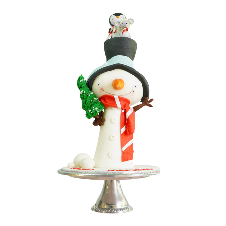 Pastel de Muñeco de Nieve - Snowman Christmas Cake