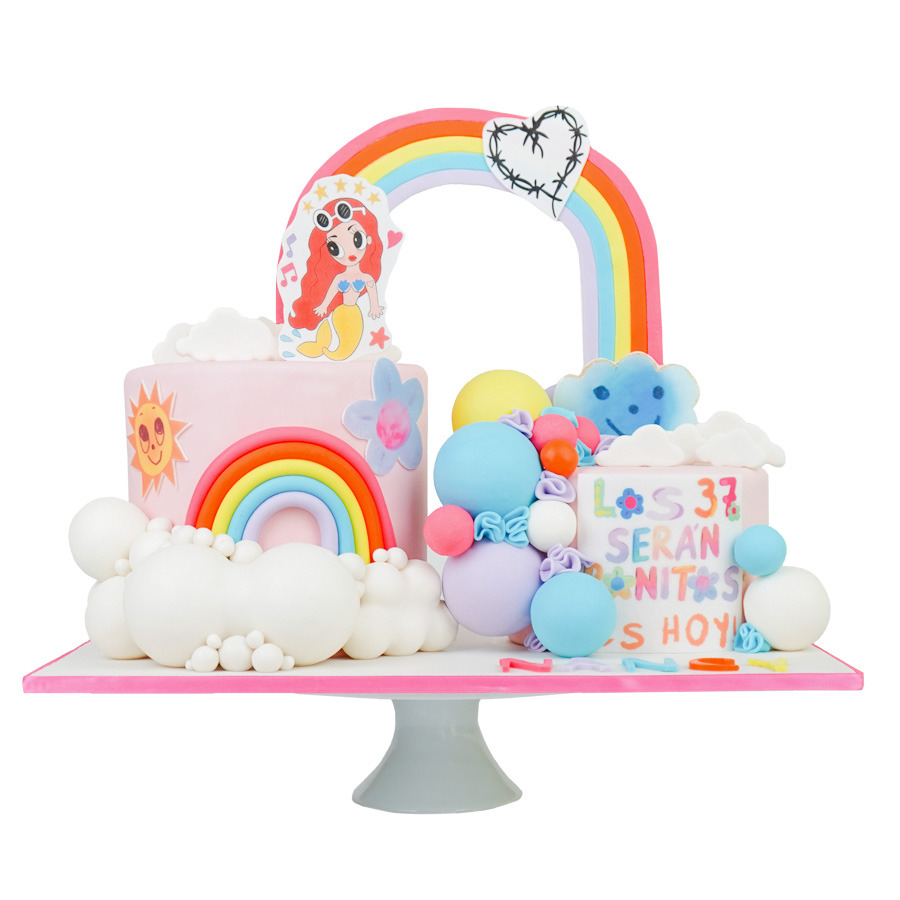 Pastel de Nubes y Arcoíris - Clouds and Rainbow Cake