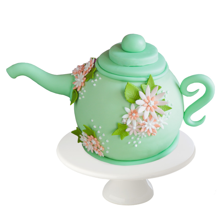 Pastel Tetera con Flores - Flower Teapot Cake